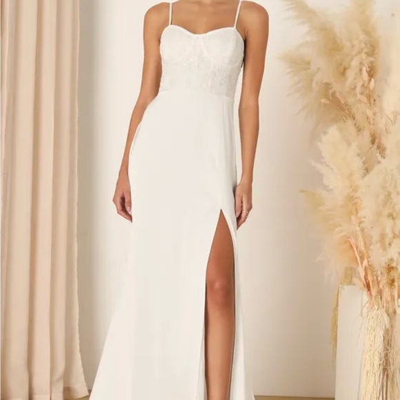 NWT Lulus Wedding dress - Picture 3 of 12